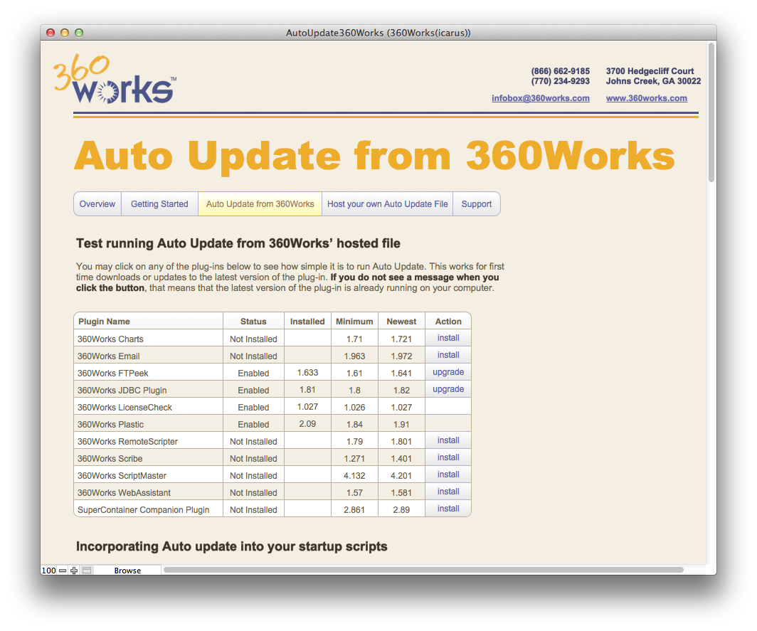 360Works Auto Update